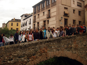 El grupo en la Carrera del Darro