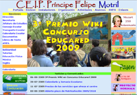 Portada del CEiP Príncipe Felipe con la noticia del premio