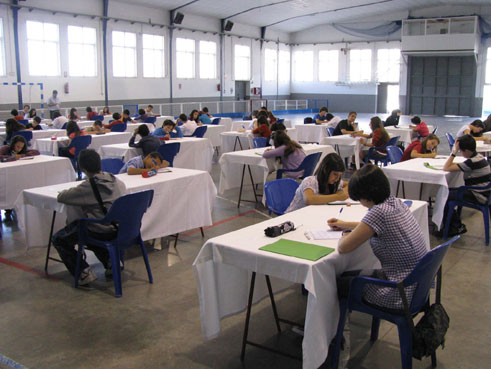 En un momento de la prueba provincial celebrada en el CEIP San Francisco