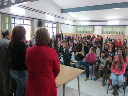 Asistentes  al acto  de la presentación del disco