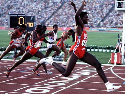 Carl Lewis en Los Ángeles'84