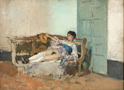 El retrato que Fortuny realizó a Carmen Bastián se expone en el Museu Nacional d'Art de Catalunya (Barcelona) 