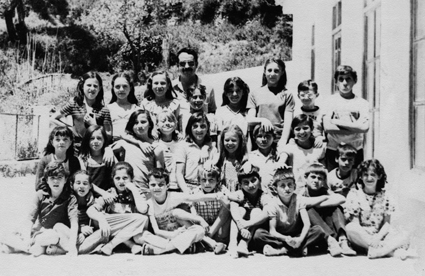 Con mis alumnos de la unitaria de Picena, curso 1979/90