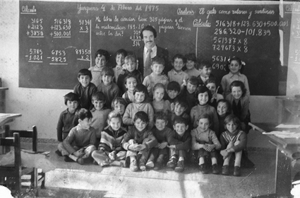 Yunquera, mi primera escuela y mis primeros alumnos. Enero de 1975