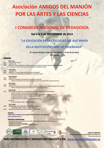 Cartel con el programa del congreso 