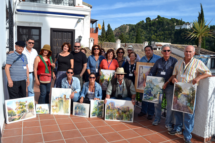 Acuarelistas participantes en un actividad anterior 