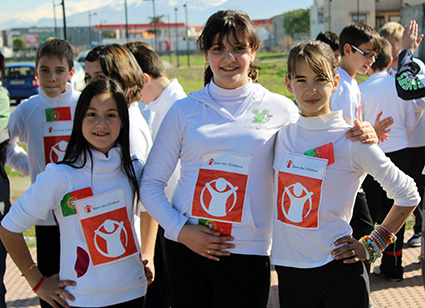 Participantes en la carrera solidaria