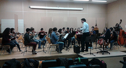 Ensayo de la Orquesta Filarmonia Granada en el Conservatorio Ángel Barrios /A.A.