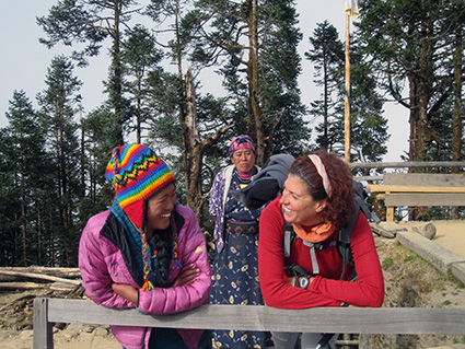 Gloria Osuna durante su estancia en Nepal