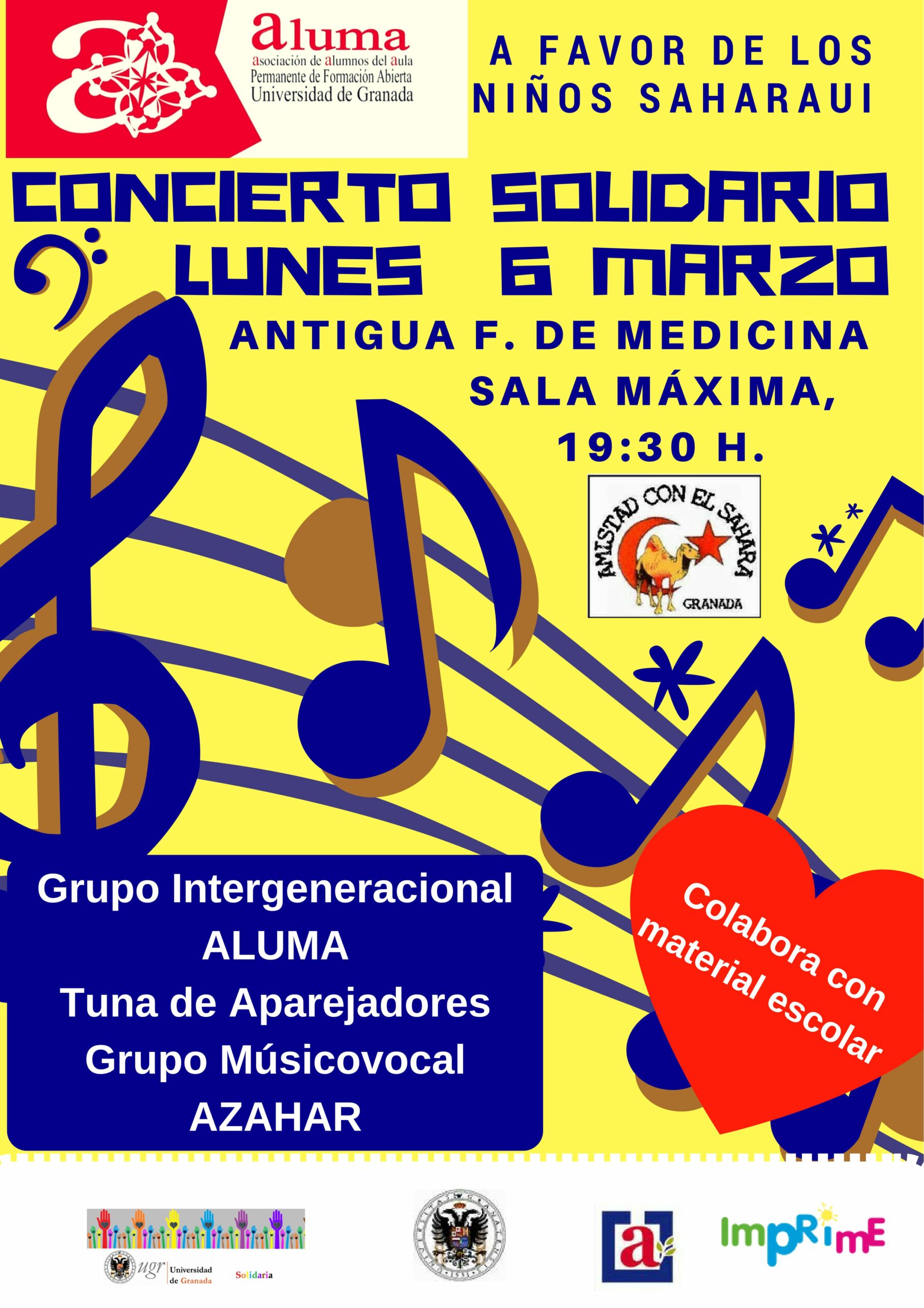 Concierto solidario de ALUMA en favor de los niños saharauis