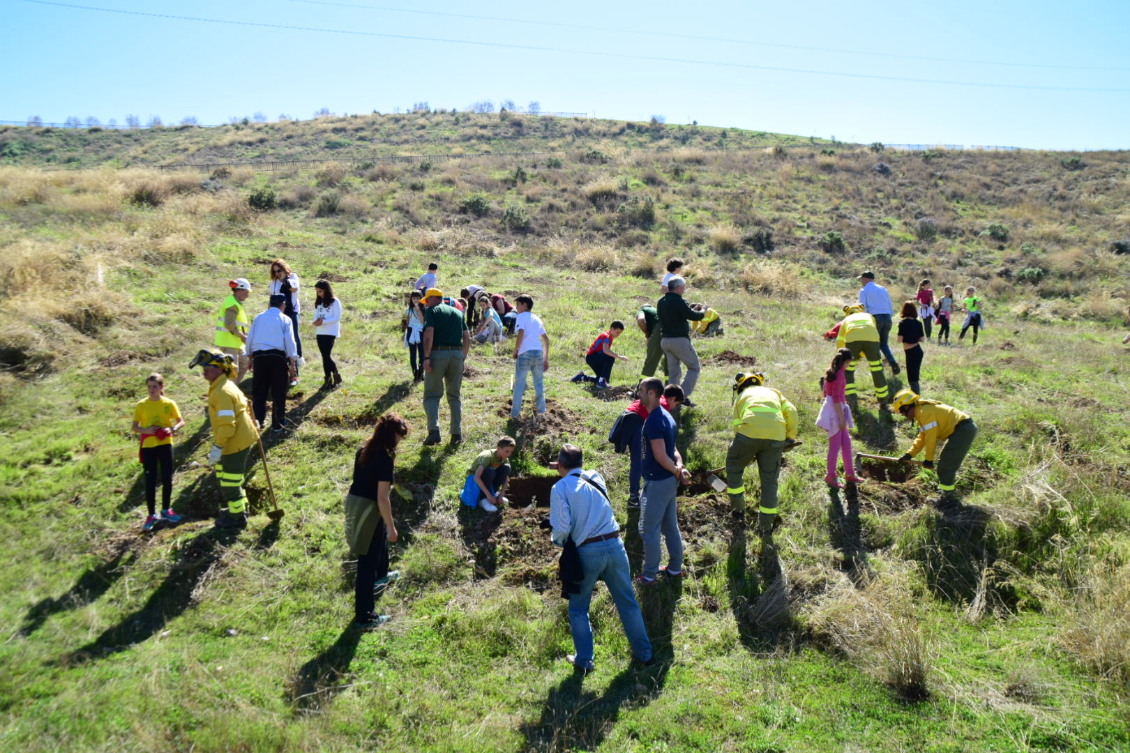 Escolares de Cájar colaboran en una reforestación ‘participativa’ para concienciar sobre los efectos de los incendios