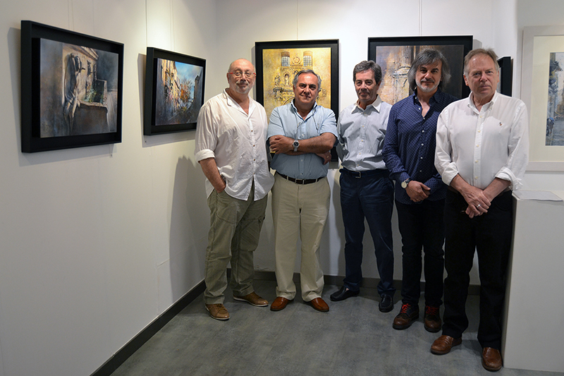 José Luis Alguacil, Francisco Carrillo, Jesús Conde, Pérez Casanova y Geofrey Wynne exponen en Ceferino Navarro sus ‘Cinco relatos para Granada’, hasta el 14 de julio