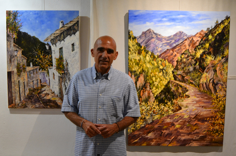 Juan José Barrero expone en Zócalo Arte su ‘Paseo por nuestros rincones’, treinta y ocho óleos de Granada y La Alpujarra