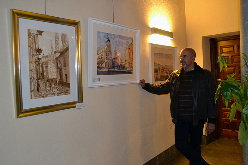 ‘Aquatrés’ o la exposición de acuarelas de Ana Martínez, José Gázquez y Vicente Gómez en el Hotel Garanat