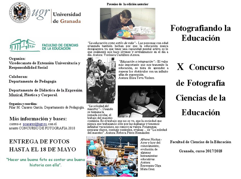 Hasta el 18 de mayo se podrán presentar fotografías para el X Concurso Fotografiando la educación