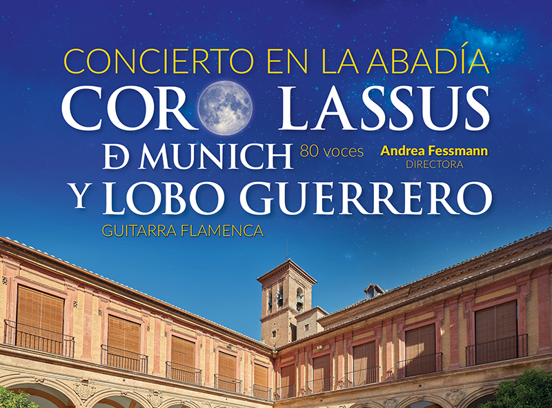 El Coro Lassus de Munich, dirigido por Andrea Fessmann, ofrece un concierto en la Abadía del Sacromonte  acompañado por la guitarra flamenca de Lobo Guerrero