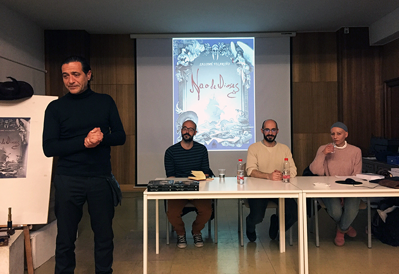 Pablo Martín y Salomé Vilariño presentan la novela ‘Nao de Dioses’ en la Escuela de Arte de Granada