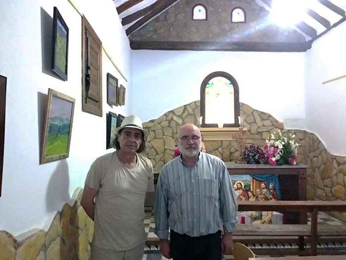 Manuel Martín Quesada expone sus paisajes alpujarreños en la ermita de la Virgen de Fátima, en la aldea de Montenegro