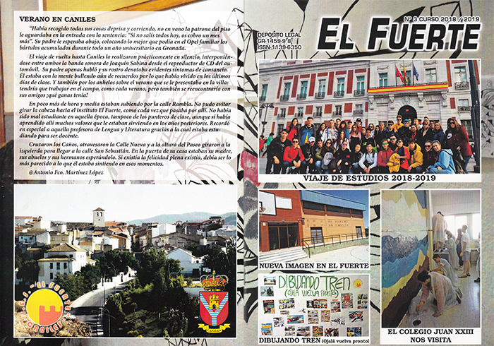 La revista escolar ‘El Fuerte’ de Caniles despide a ritmo de tren el curso y su 20º aniversario