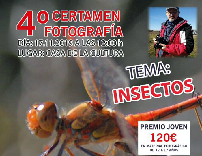 El IV Concurso de Fotografía de Cúllar Vega premiará las mejores imágenes  de insectos