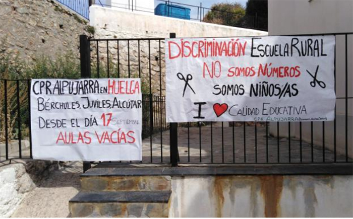 FAMPA Alhambra apoya la concentración contra los recortes en las escuelas rurales