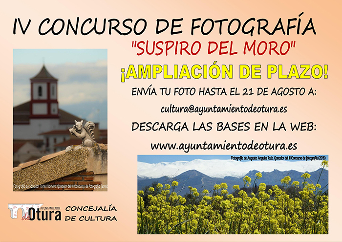 Otura amplía el plazo para participar en su IV Concurso de Fotografía y V Certamen de Relato Corto ‘Suspiro del Moro’