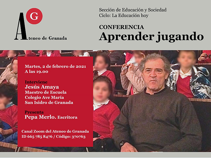 Jesús Amaya comparte en el Ateneo  de Granada sus cuatro décadas de experiencia docente