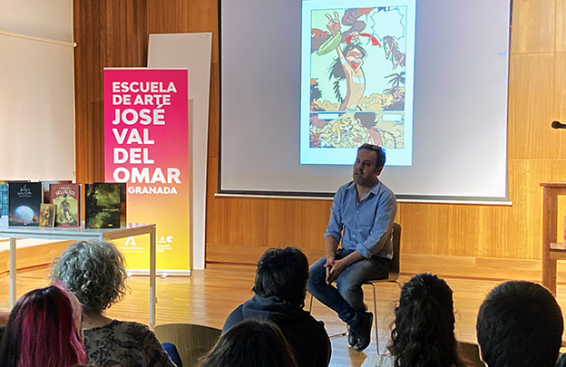 Clase magistral de José Luis Munuera en la Escuela de Arte de Granada