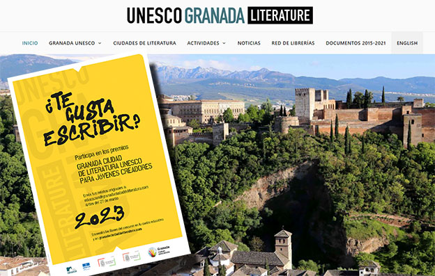 Los ganadores de los Premios Granada Ciudad de Literatura Unesco para jóvenes creadores participan en un taller de escritura