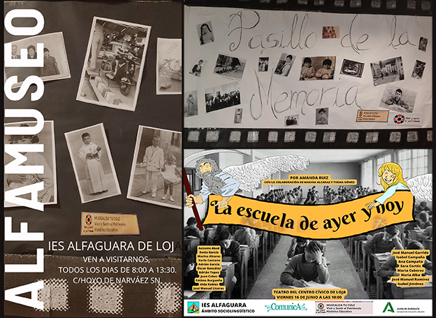 El Pasillo de la Memoria, el Alfa Museo y la representación ‘De la escuela de ayer y hoy’, en el IES Alfaguara