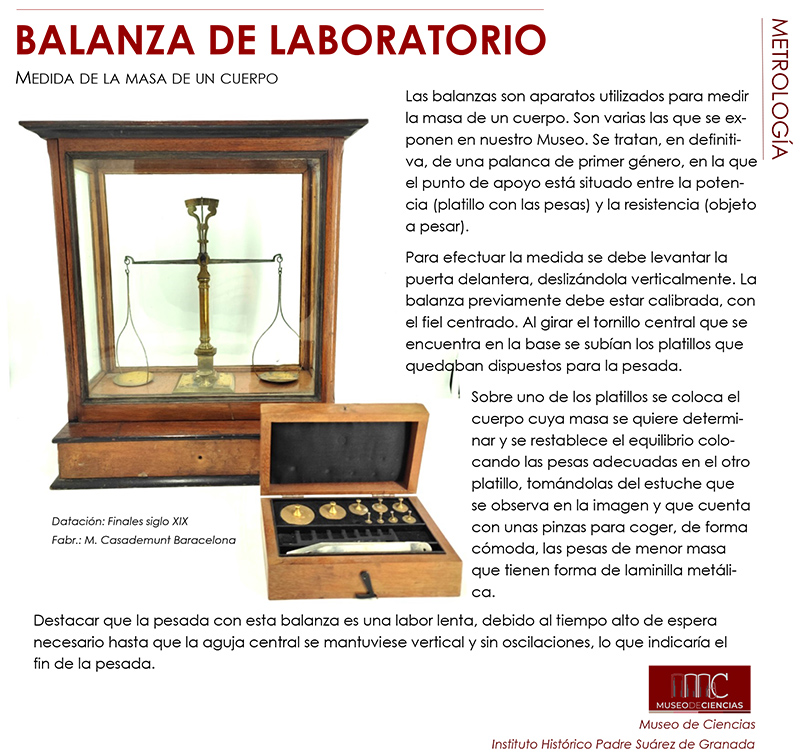 Balanza de laboratorio