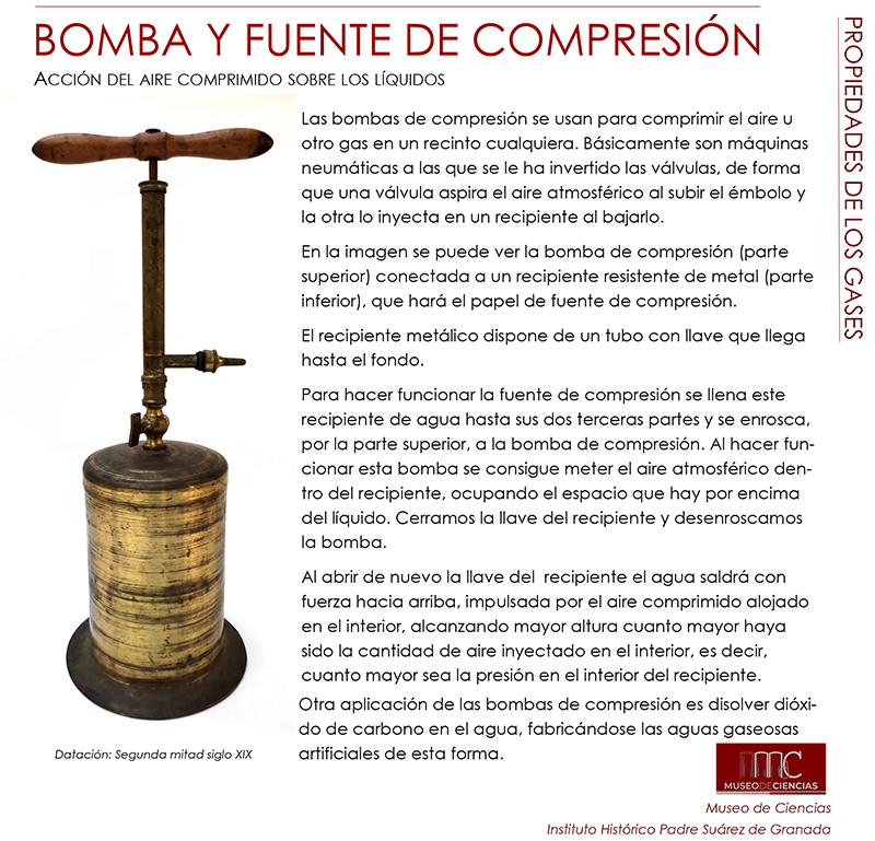 Bomba y fuente de compresión