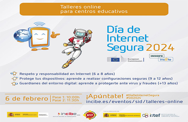 El INCIBE invita a los centros educativos a celebrar el Día de Internet Segura, 2024