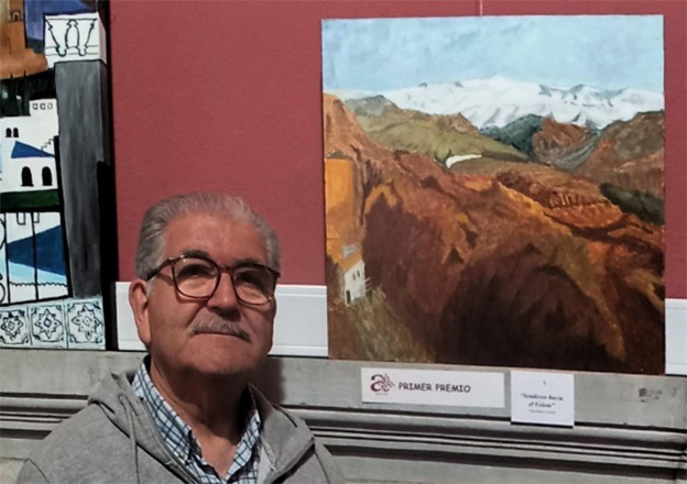 Primer premio del VIII Concurso de Pintura de ALUMA a José Francisco Heras por sus ‘Senderos hacia el Veleta’