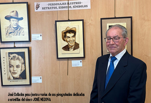 El Centro Artístico muestra una selección de pirograbados de José Collados hasta el 20 de abril