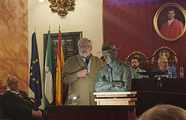 López-Dóriga, Fundador Scout de Granada, volvió en busto de bronce, al Paraninfo de la Facultad de Derecho de la UGR