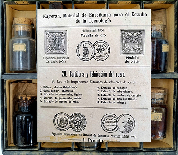 Elemento de la semana del Museo de Ciencias del IES Padre Suárez (244): Caja 20-B del Dr. Kagerah. Extractos vegetales para curtir el cuero