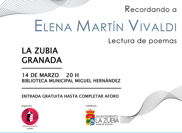El C rculo Literario De La Zubia Homenajea A Elena Mart n Vivaldi El C rculo Literario De La Zubia Homenajea A Elena Mart n Vivaldi
