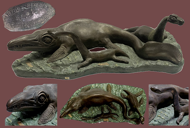 Los ‘tesoros’ de las salas de biología y geología del Museo Suárez (70): Modelos de ictiosaurio y plesiosaurios