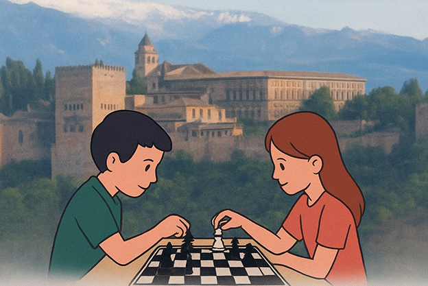 La calle Yerma, escenario de la experiencia ‘Mueve pieza en tu barrio’ promovida por profesores y alumnos del IES Miguel de Cervantes