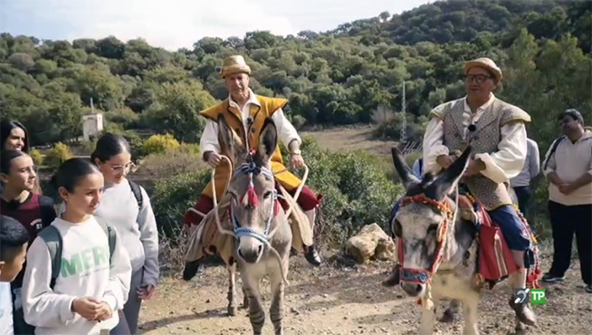 Isidro García Cigüenza, hoy en Canal Sur TV con su burra Molinera