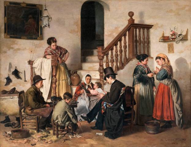 ‘La lectura de la carta’, de Manuel Gómez-Moreno, en la colección de la Diputación Provincial de Granada